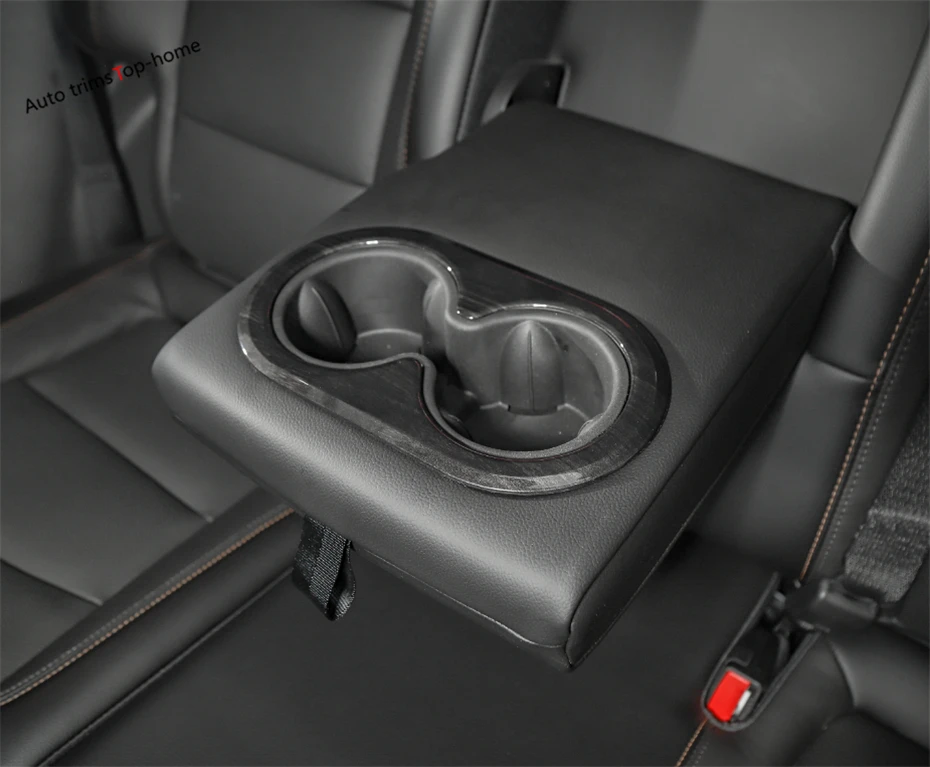 Yimaautotrims Rear Row Water Cup Holder Frame Interior Mouldings Cover