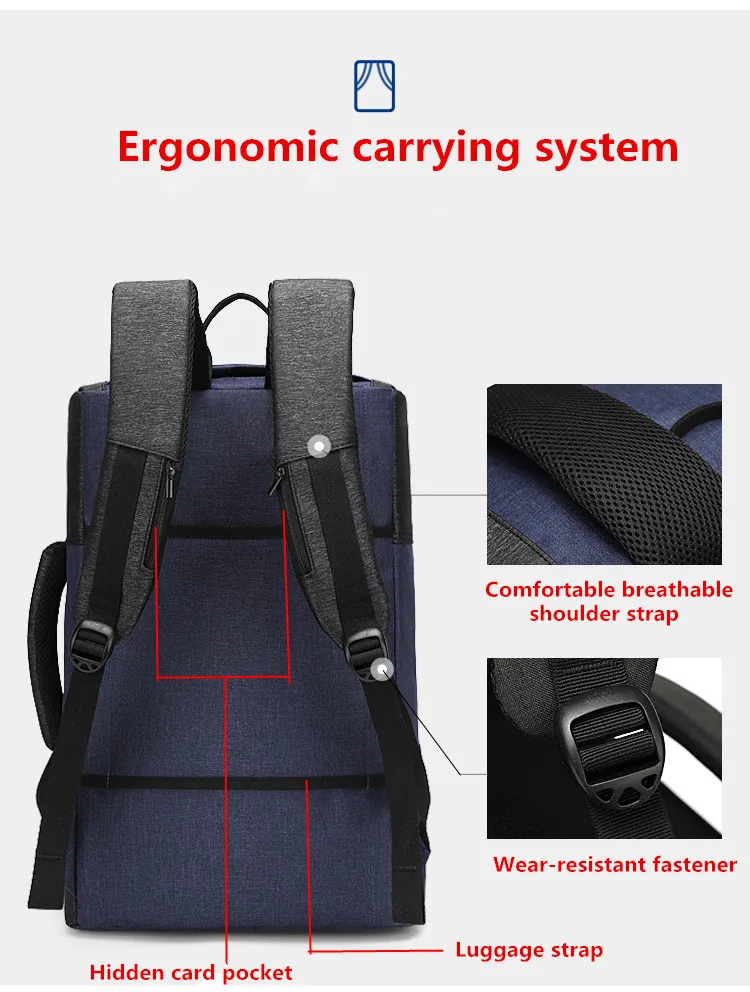 BAIBU рюкзак для мужчин Противоугонный Многофункциональный водонепроницаемый 17 дюймов USB рюкзак для ноутбука дорожная сумка в мужской багаж рюкзак