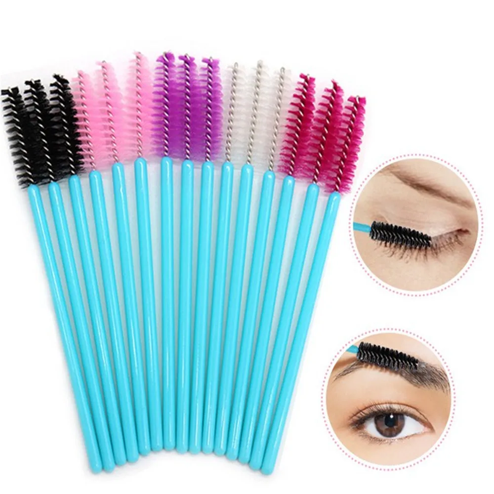 

50Pcs Micro Eyelash Brushes Disposable Mascara Wands Applicator Wand Brushes Eyelash Comb Brushes Spoolers Makeup Tool Kit