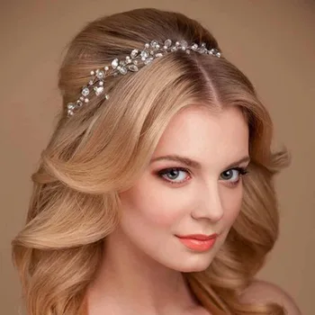 

Baroque Handmade Hairband Princess Crystal Pearl Rhinestone Bridal Headdress Headpiece Crown Wedding Hair Accessories Jewelry JL