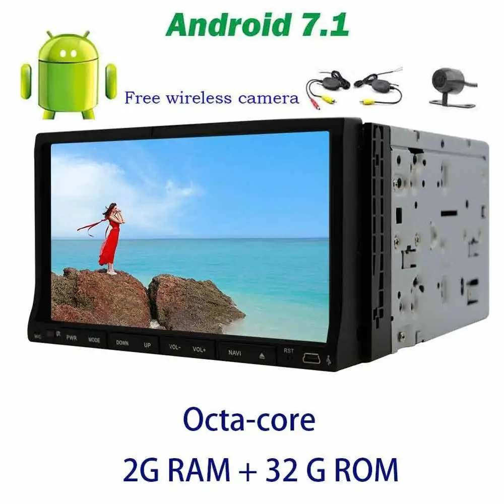 7 inch Android 7 1 GPS Car Stereo DVD Player Multi touchscreen support OBD2 DAB Digital