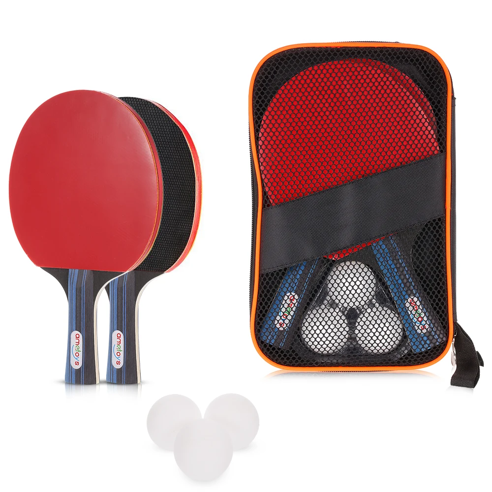 Ametoys Double Face Rubber Table Tennis Rackets Set Sports Toy