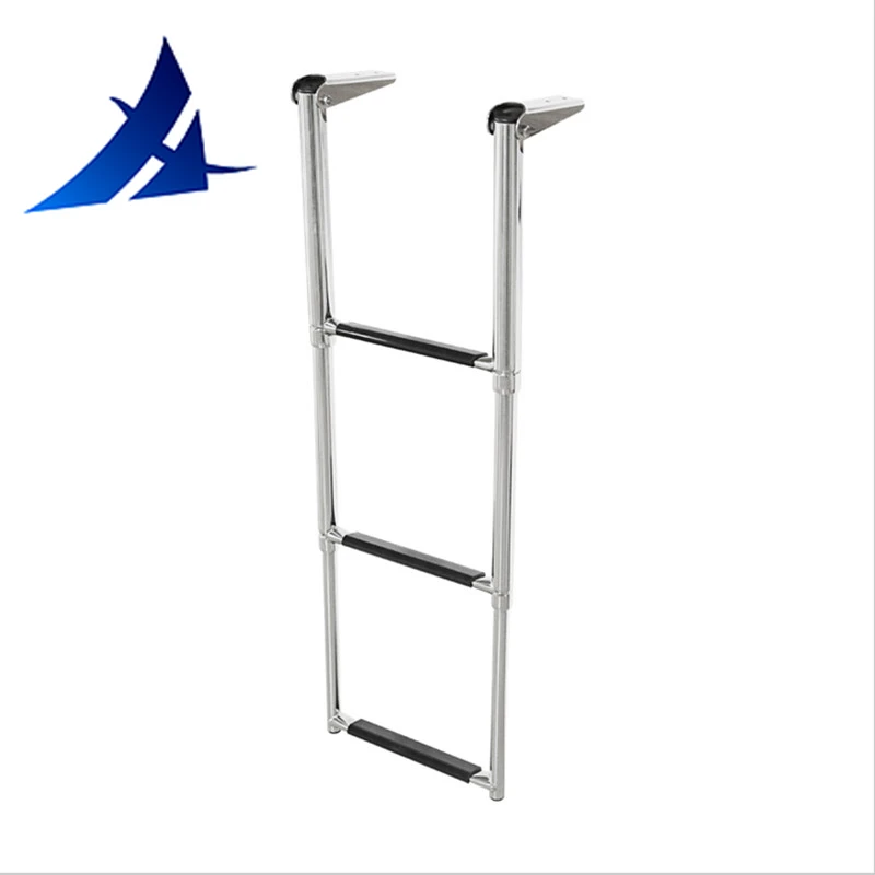 Beste Kopen 3 Stap Rvs Telescopische Marine Boot Ladder Swim Over