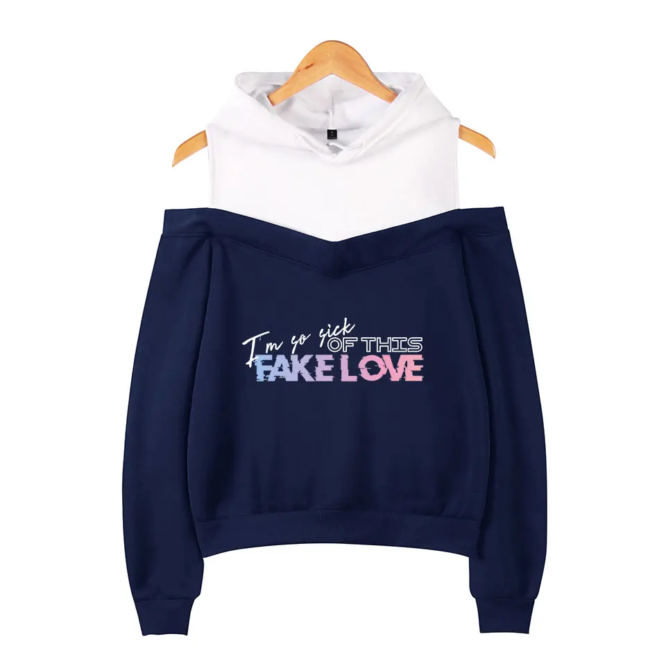 Bangtan Boys Fake Love Off shoulder Sweatshirts - Image 6