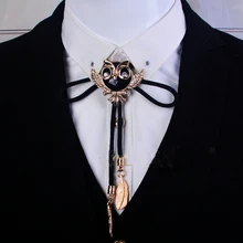 Прямая, винтажный галстук с кристаллами в виде совы, мужской галстук-бабочка с драгоценными камнями, золотыми буквами, ожерелье, аксессуары, Свадебный галстук