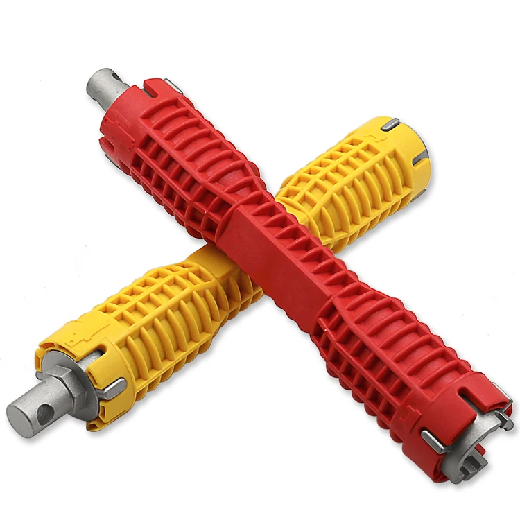 Billig Hex Mutter Wrench 8 in 1 Wasserhahn Und Waschbecken Installer Doppel Kopf Wasser Rohr Spanner Multi zweck Schlüssel Sanitär wc Bad Werkzeuge