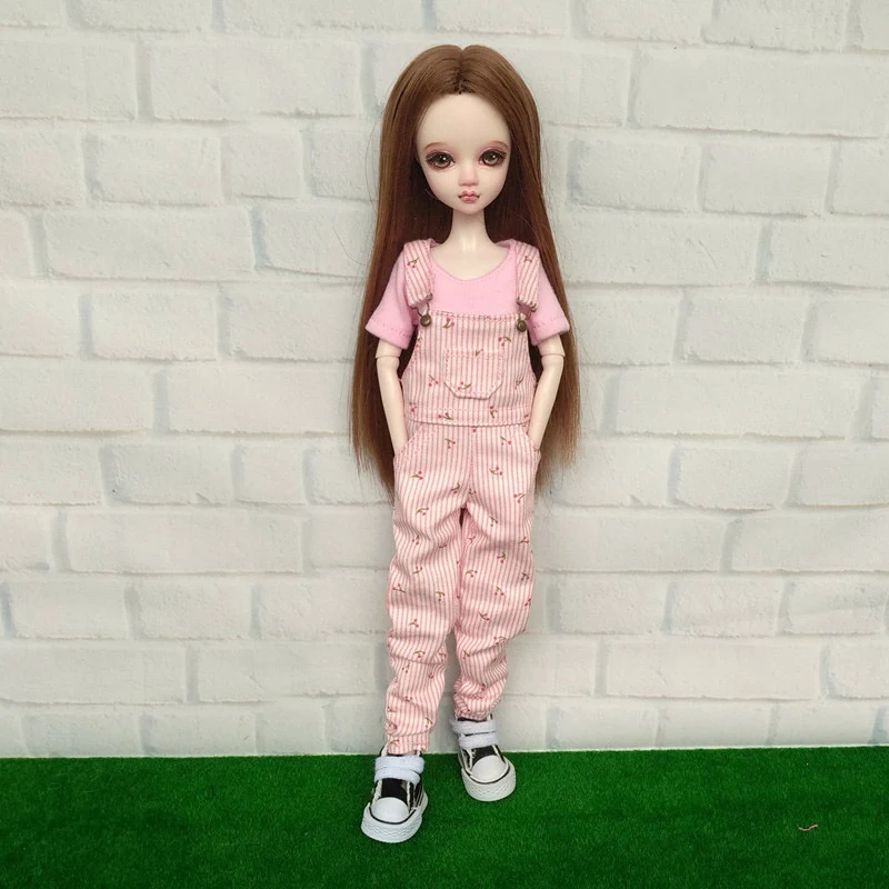 Новинка Одежда для куклы Blyth комбинезон в розовую полоску брюки/футболка кукол OB24