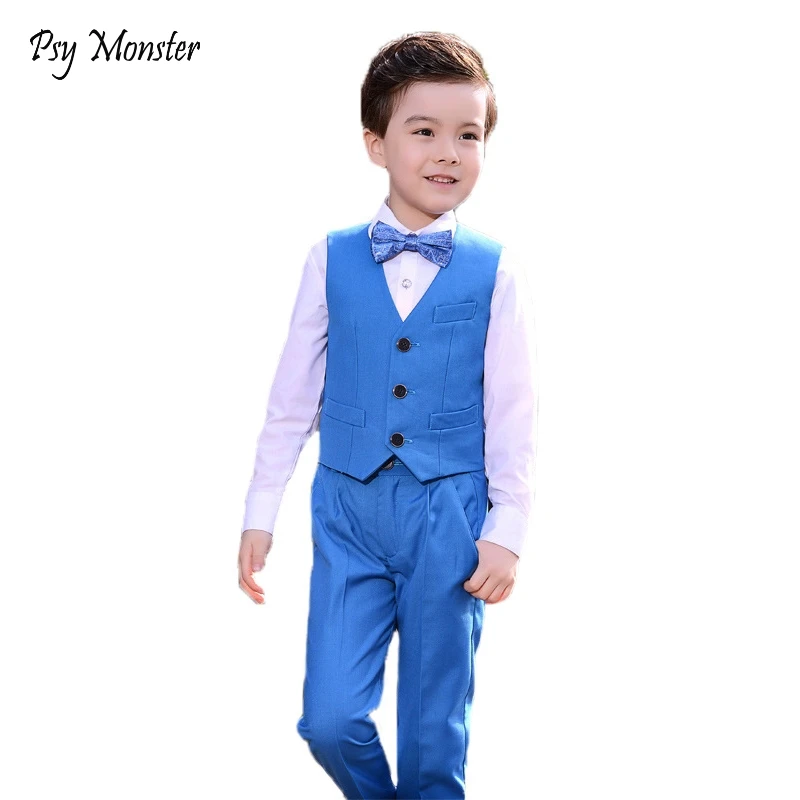 Flower Boys Formal School Suit Wedding Birthday Dress Gentleman Kids ...