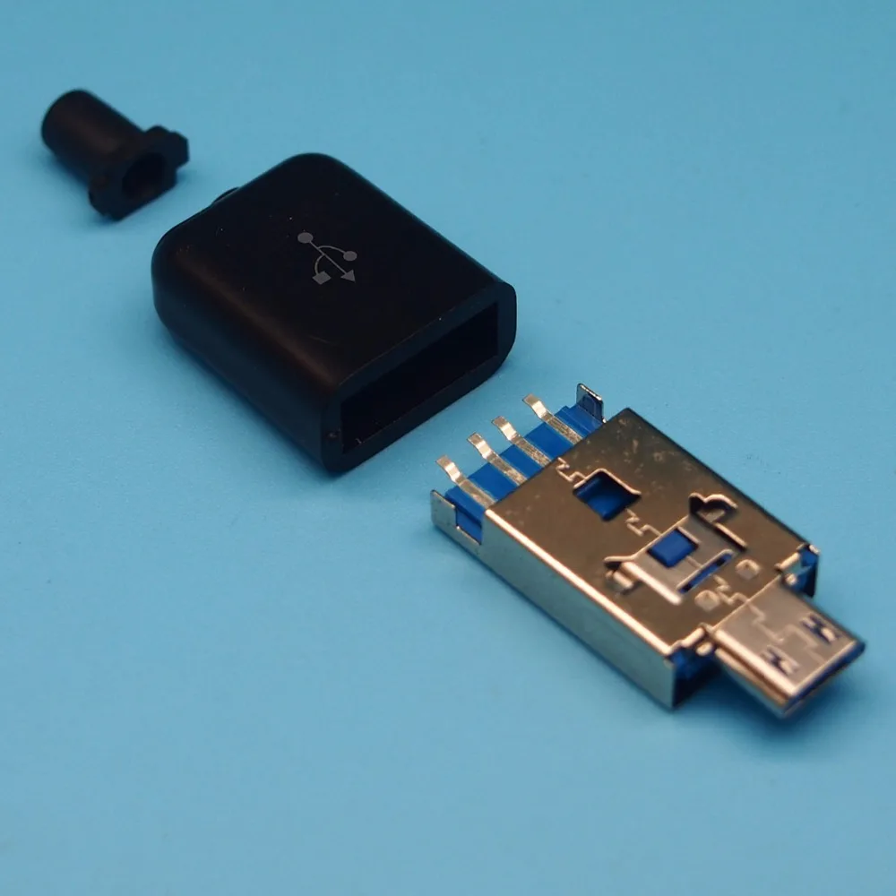10 шт./набор, usb 2 в 1 usb2.0 с разъемом «папа» с микро-штекер usb OTG функция с пластиковый корпус