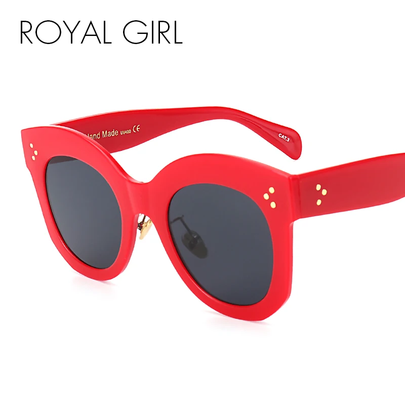 Королевский Девушка Для женщин солнцезащитные очки овальной формы женские мужские оправы acetate Винтаж очки модные Брендовая Дизайнерская обувь солнцезащитные очки UV400 ss525
