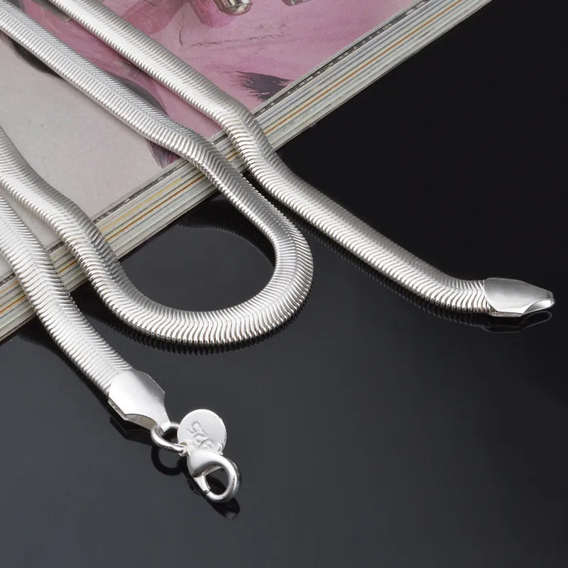 

Classic Chains Necklaces For Women Men Silver Filled Snake Chain Mens Womens Fashion Statement Jewelry Hip Hop 16"-30"