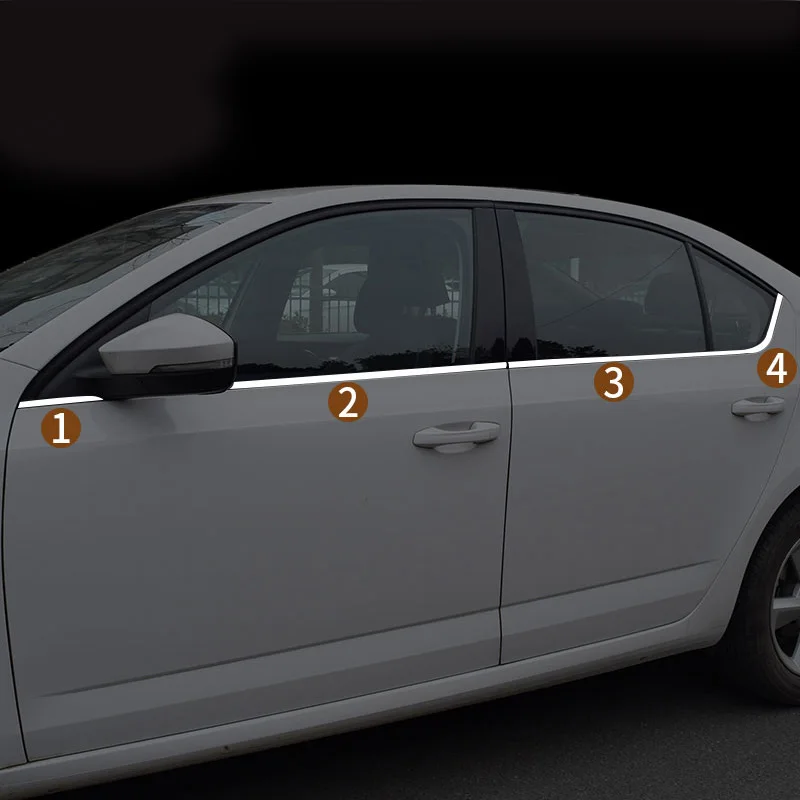 Vtear для Skoda Octavia A7 обшивка окна Крышка MK3 внешний хромированный Стайлинг