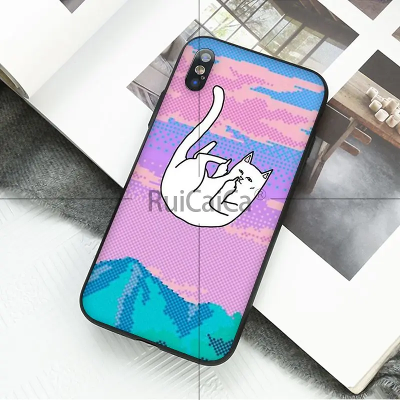 Art middle finger cat