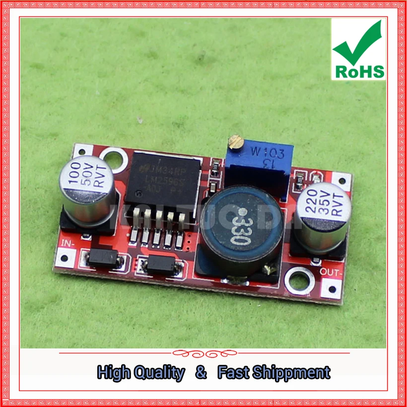 LM2596 Улучшенный DC step down Module 3A Регулируемая реверсивная защита T.D.K плата индуктора