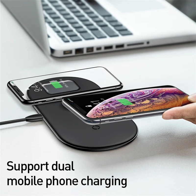  Baseus Wireless Charger For iPhone X XS MAX XR 8 Fast Wireless Full load 3 in 1 Charging Pad for Ai