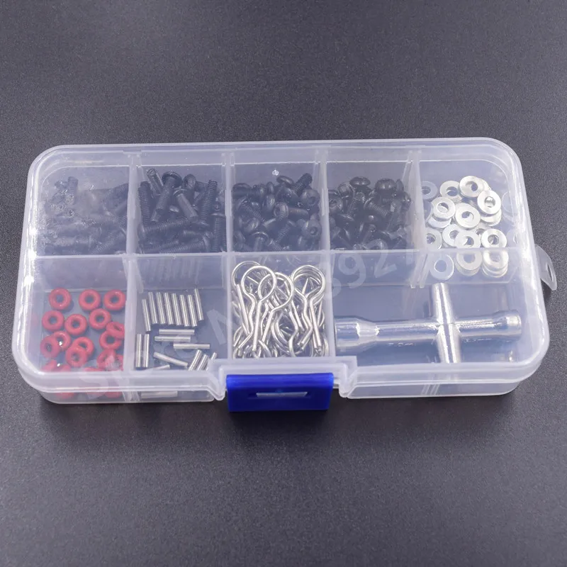 

Plastic Box For Body Clips Screws M3 M6 M8 M10 M12 Small Cross Sleeve 80132 Pins O-Ring Washer For RC Car Remote Control Cars
