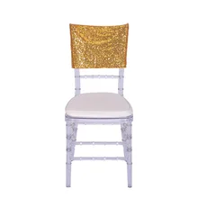 100 шт./лот пайетками накидки на стулья Золотая Роза блестящее платье спандекс ткань с блестками Декор-покрытие для вечерние, на банкет, на свадьбу, украшения