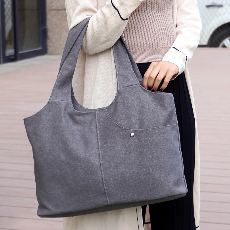 

High Quality Canvas Design Fashion Female Shoulder Bags Woman Famous Luxury Brands Casual Plaid Pattern Trend Ladies Totes