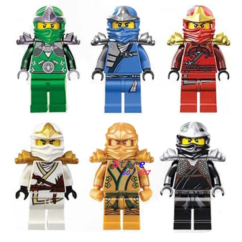

1Set Series 2 Motorcycle JAY ZANE KAI LLOYD NYA COLE WU ICE EMPEROR PYRO SNAKE building blocks toys for children