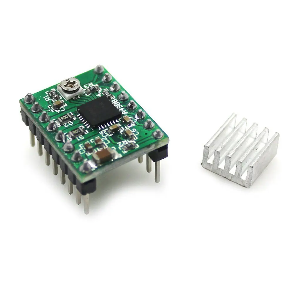 

A4988 Green Compatible StepStick Stepper Motor Diver Module with Heat Sink for 3D Printer Controller Ramps 1.4