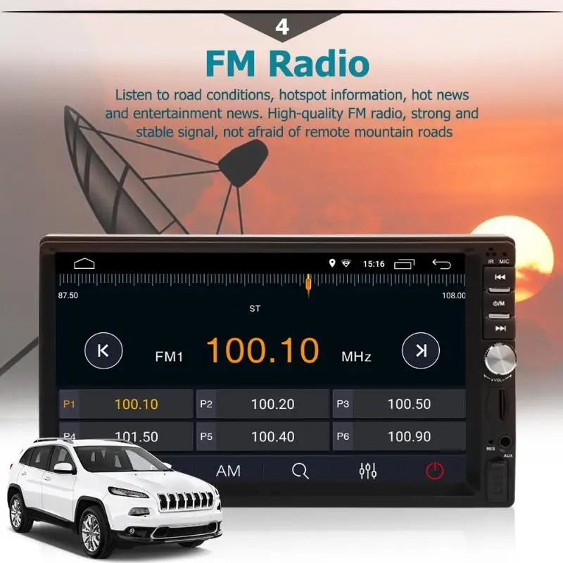 VODOOL 7088B 7 дюймов 1024*600 HD экран автомобильный стерео MP5 плеер FM Радио Bluetooth головное устройство без камеры автомобильные видеоплееры