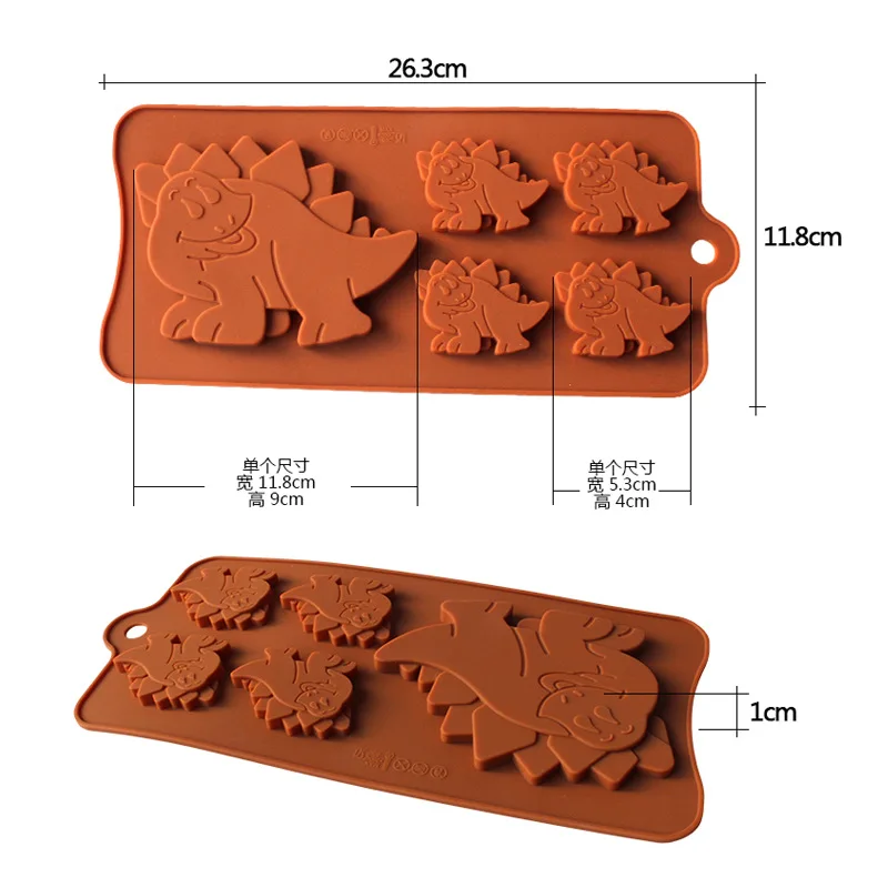 Динозавр Тип силиконовая форма для пирожных, шоколада формочка для желе пирожных Жаростойкие формы для духовки D553