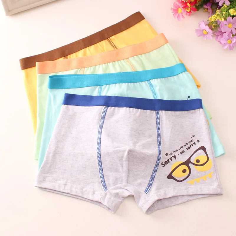

4pcs/lot boys boxer kids underwear Boy Underpants Boxer Cotton Soft Children Underwear 2-10years