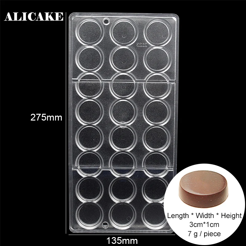

Chocolate Mold Form for Gold Coin Shape Baker Party Baking Pastry Cake Decorating Tools Polycarbonate Chocolate Dessert Moulds