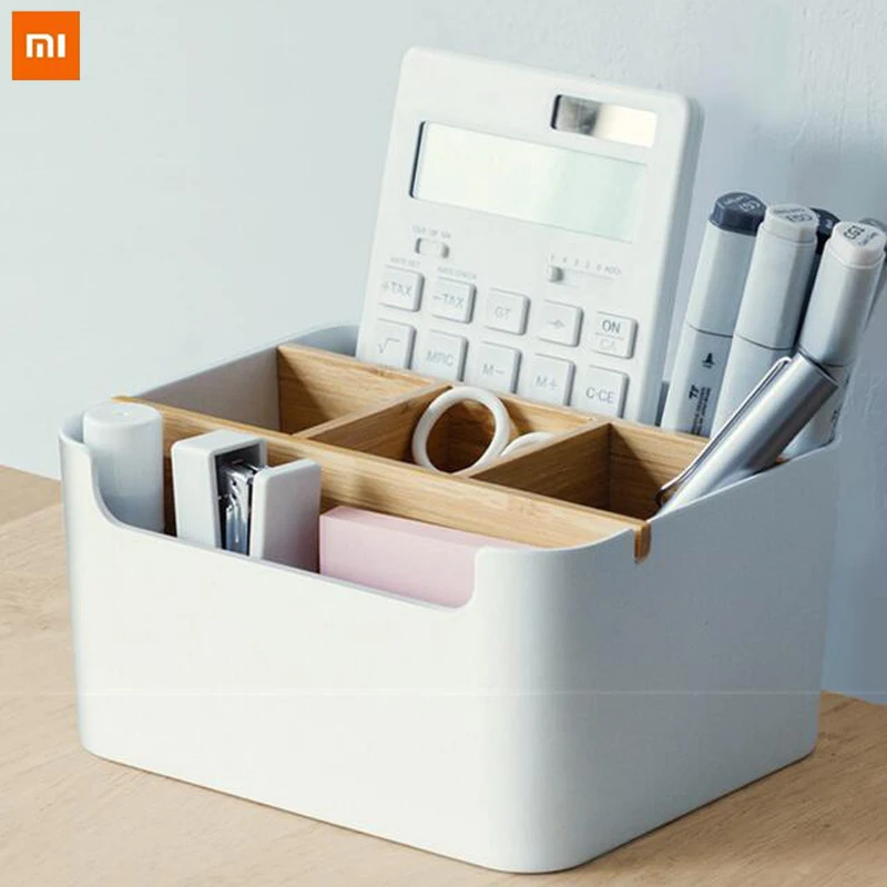 

Detachable Organiser BoxSub-grid Design Cosmetic Storage Box Portable Case For Smart Home Original Xiaomi Mijia Bamboo Fibre