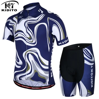 

KIDITOKT Breathable Men Bicycle Wear Spring Summer Short Sleeve Cycling Jerseys sets bike clothing men cycling kits fietskleding