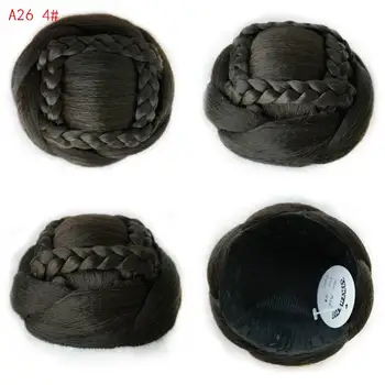 

9CM Fashion Women Chignons Lady Chignons Buns Hairpieces Synthetic Bun Hairpiece Heat Resistant Knot Bob A26
