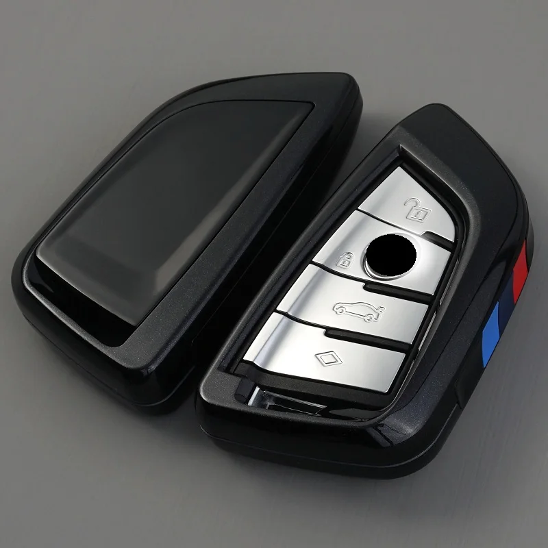 

ABS Car key Cover Case Plating Remote Controller Key Bag Holder for BMW X1 X5 X6 F15 F16 F48 BMW 1 / 2 Series blade KeyChain