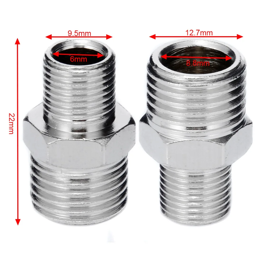 1 шт. серебристый Аэрограф шланг адаптер установки разъем 1/" BSP до 1/8" BSP Мужской с высокой твердостью