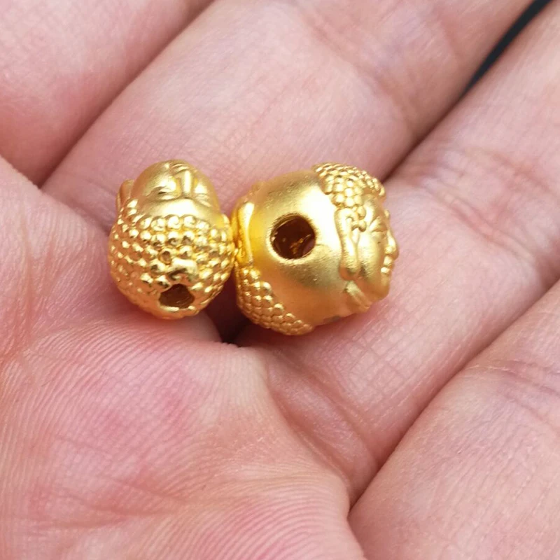1 шт чистый 24 k подвеска из желтого золота 3D маленьких Двусторонняя кулон в виде