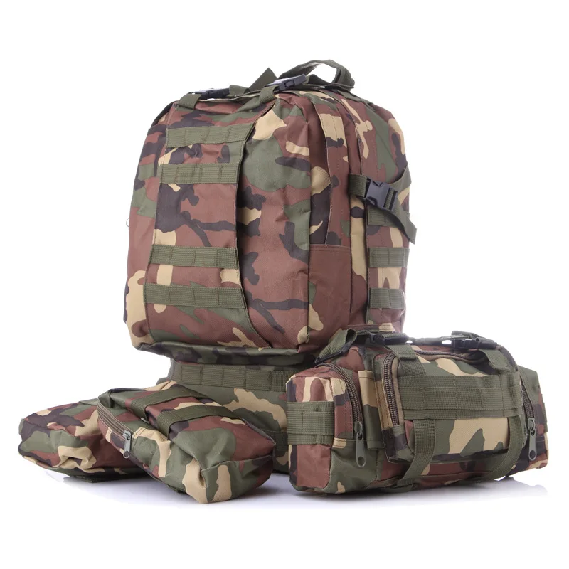

40l Military Rucksack Tactical Outdoor Mountain Backpack Molle Tactical Bag Hiking Camping Camouflage Water Resistant Sport Bags