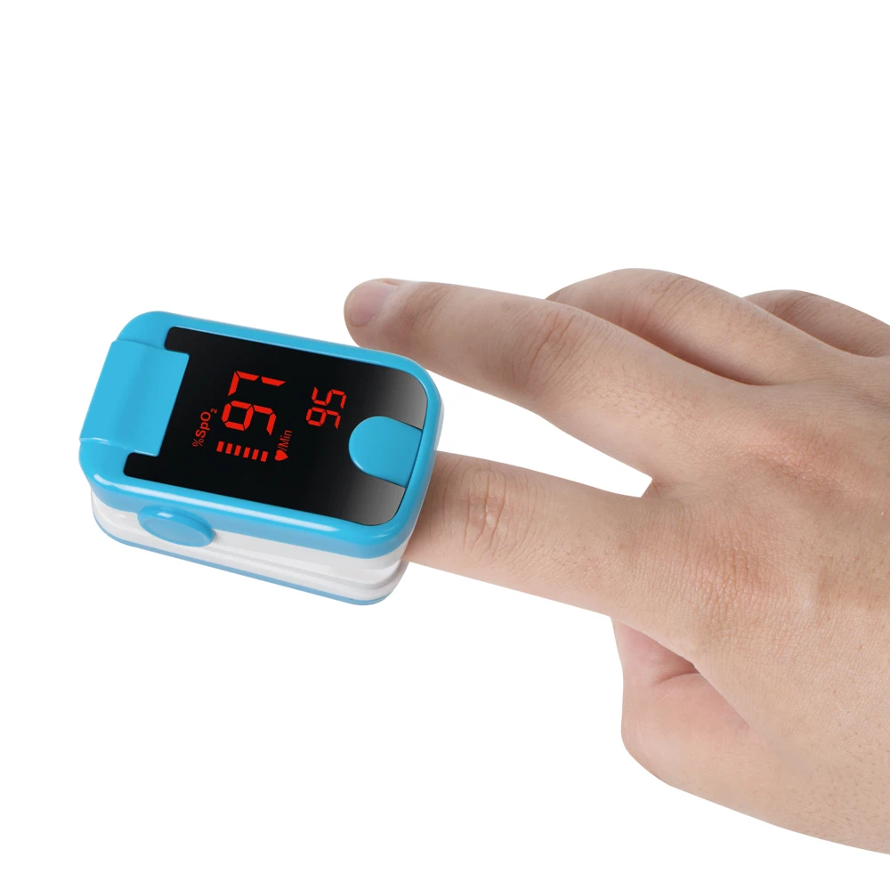 

Top Quality LED Finger Pulse Oximeter Blood Oxygen SpO2 PR Monitor Health Care Monitor Blue