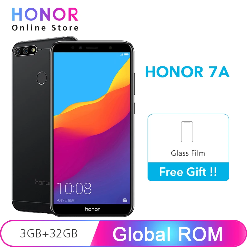Официальный Глобальный ПЗУ Honor 7A 3GB 32GB Snapdragon 430 Восьмиядерный отпечаток пальца ID 5 7