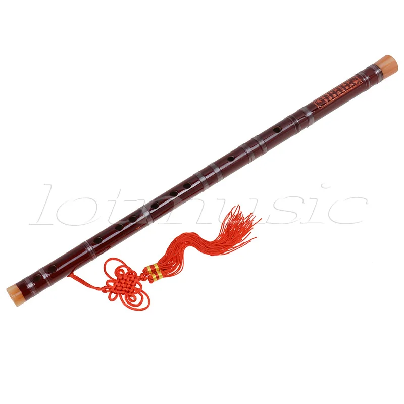 

Kmise Red Traditional Chinese Bamboo Flute Dizi F Key Musical Instrument