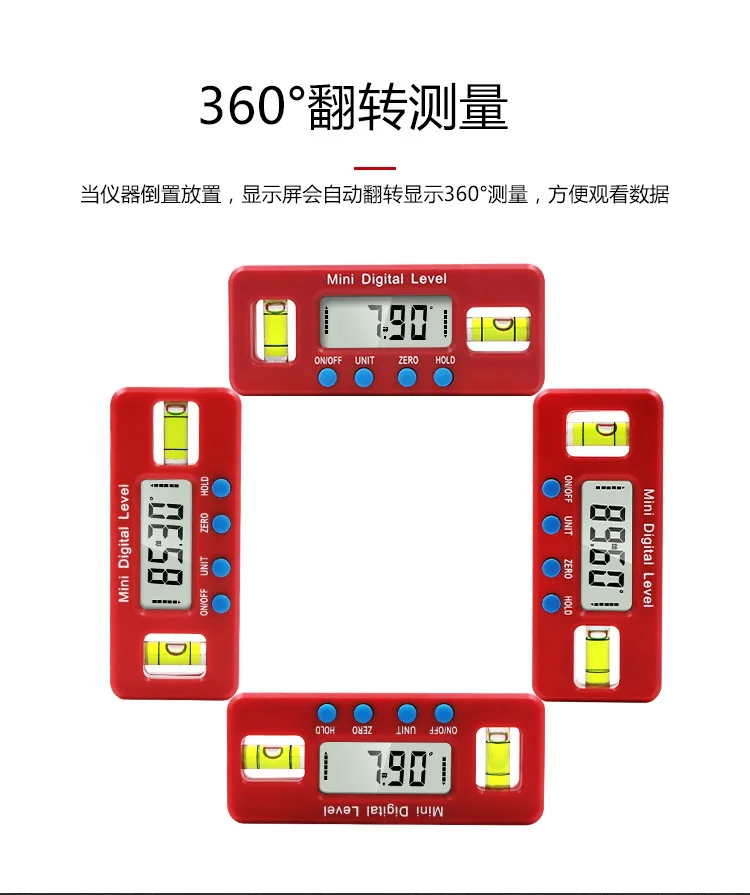 Мини электронный цифровой дисплей уровень инструмента 100 мм интенсивный уровень магнетизма весы Инклинометр Угол весы цифровой дисплей