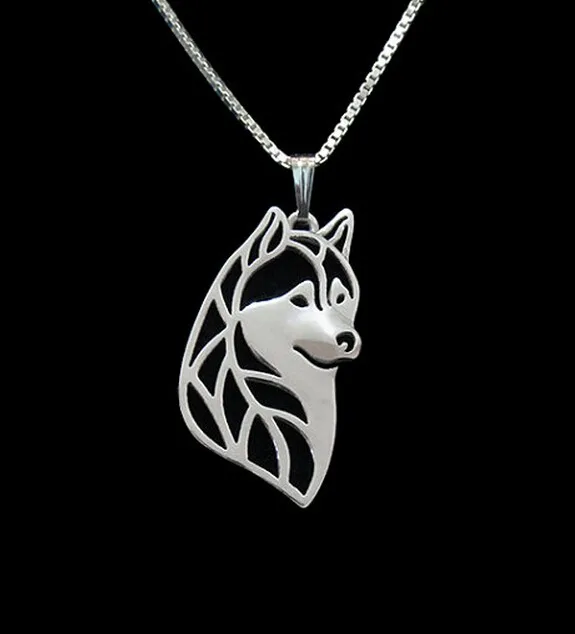 Украшение в виде головы Сибирского Хаски с золотым покрытием|jewelry silver|boho chicpendant