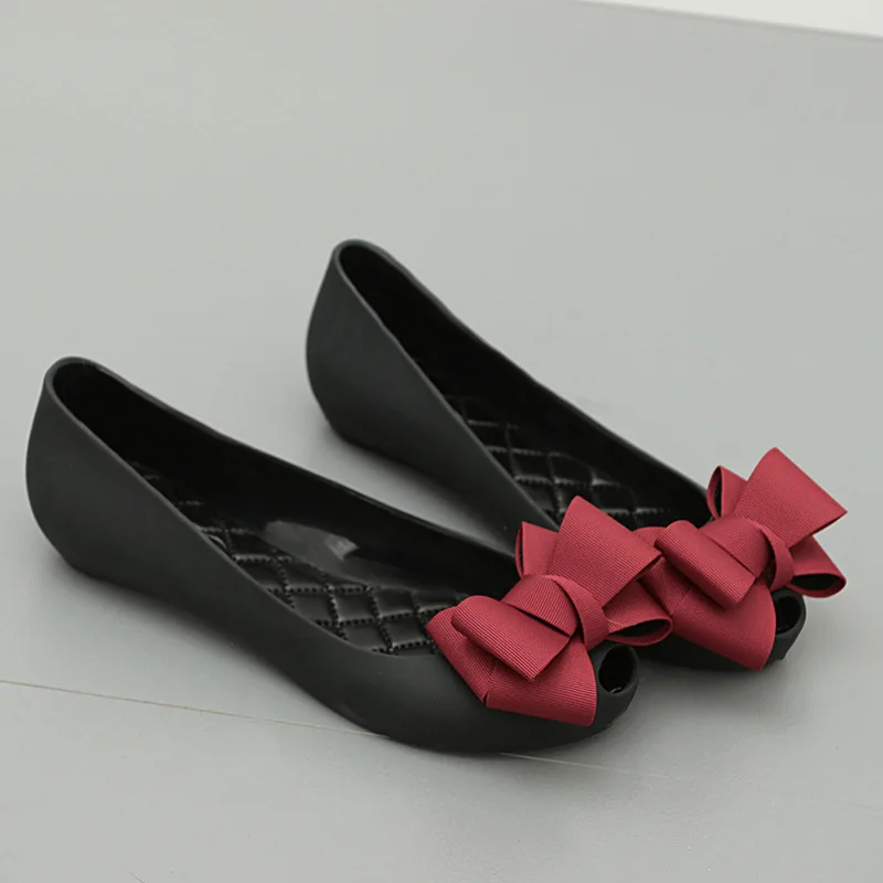 2017 NEW Women's fashion fish mouth sandals Sweet bowknot jelly shoes women casual sandals garden lady Beach shoes FREE SHIP