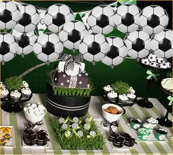 

50PCS Party Balloons Creative Soccer Shaped Foil Balloons Mylar Balloons for Party Decoration 18''