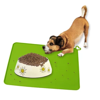 

Clean Pet Supplies Pet Dog Puppy Cat Feeding Mat Pad Cute Silicone Bed Dish Bowl Food Water Feed Placemat 4 Colors