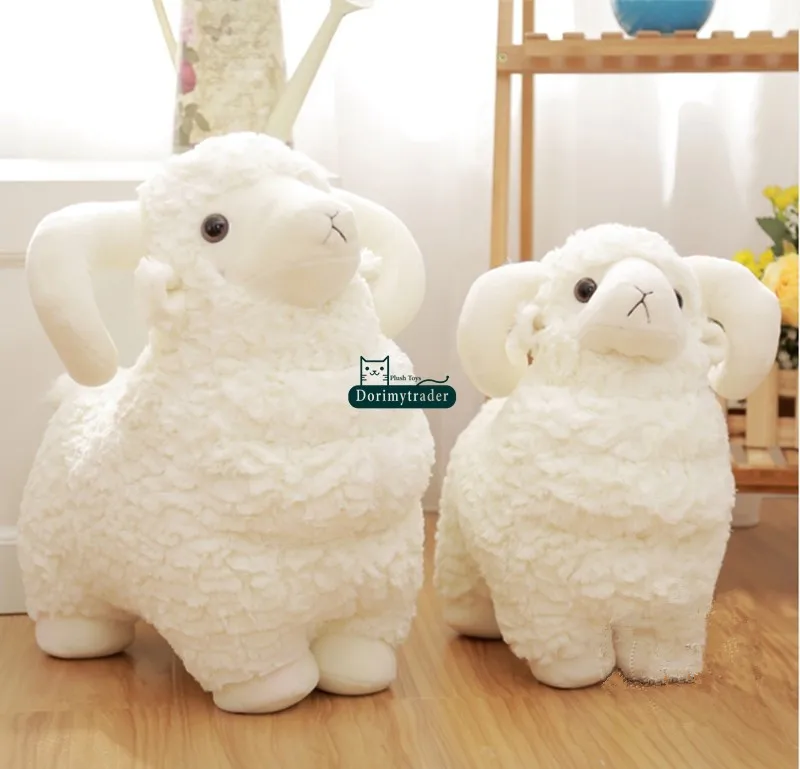 Dorimytrader Giant Animal Sheep Toy Мягкая мягкая плюшевая милая козьей куклой 3 цвета Nice Baby Gift 24inch 60cm DY60924