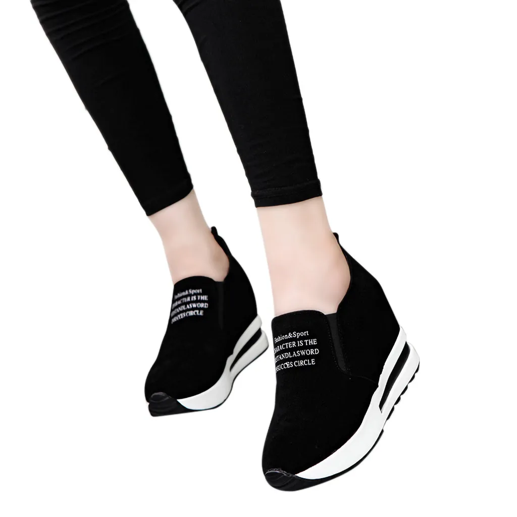 

womans plateform shoes Fashion Casual Slip-On Thick Platform Sport Shoes Sneakers Wedges Shoes zapatos mujer
