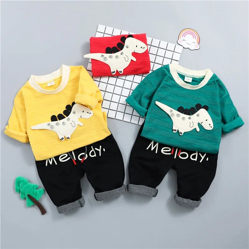 

Children's Sets Toddler Baby Boy Clothing Set Kids Long Sleeve Clothes Sets Cartoon T-shirt +Pants Outfits roupa infantil