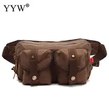 Прочный Холст Для мужчин талию мешок Армейский зеленый Военная Униформа поясная сумка Для мужчин сундук Цвет Fanny Pack Хип Сумки хаки Сумки на пояс