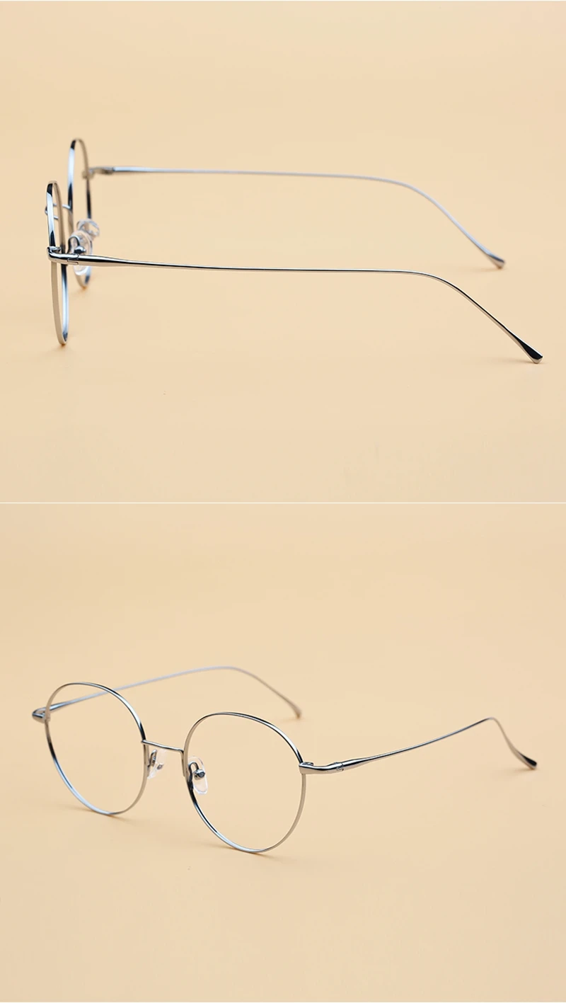 Чистый титановый оправа для очков женские винтажные круглые очки мужские компьютерные оптические очки для женщин мужские ретро с прозрачными линзами RS353