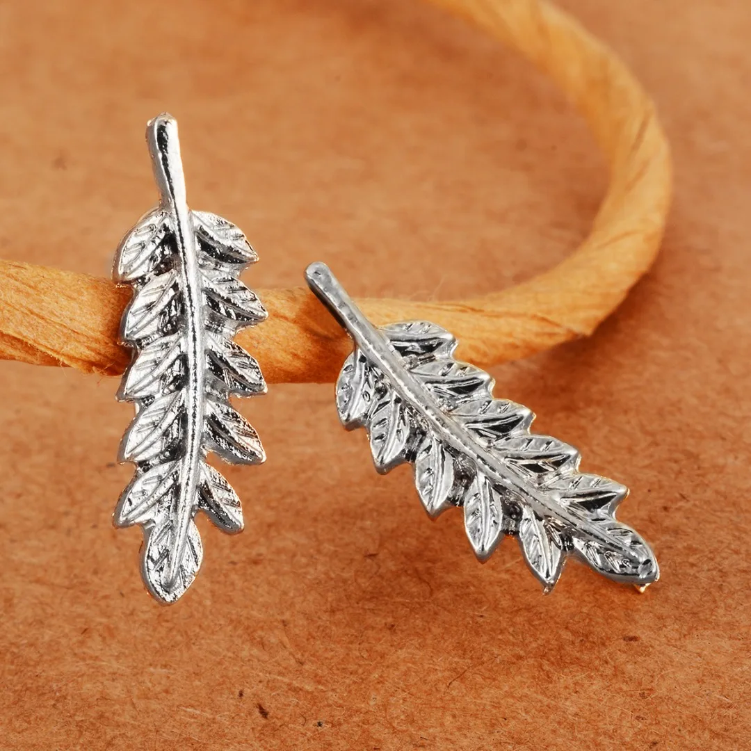 2 Pcs Fashion Women Jewelry Girl Silver Gold Color Cilp Ear Sweep Wrap Ear Climber Leafs Vines Earrings Brincos Femme Bijoux