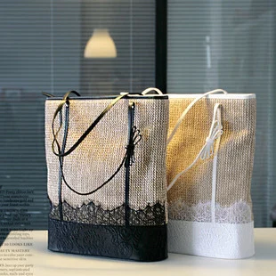 

Straw Bag Summer Fashion Beach Bags Woven Light Material Women Bag A1137